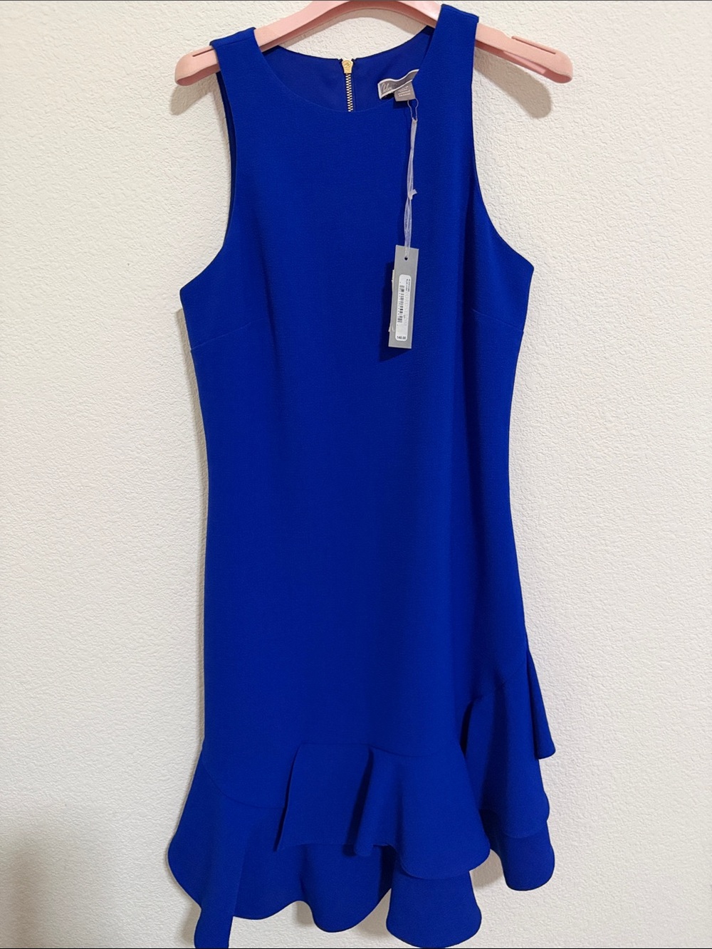 🌸 Sleeveless Royal Blue Ruffle Hem Dress🌸